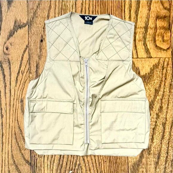 Vintage 80 s 10X Tan Tactical Lightweight Hunting Vest - Picture 1 of 5